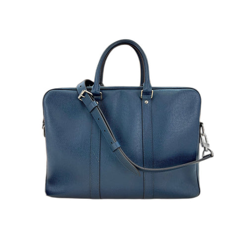 LOUIS VUITTON 2WAY Port Document Voyage PM Handbag blue WS31882