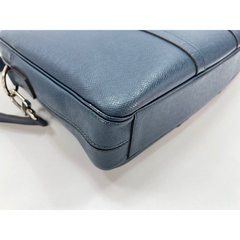 LOUIS VUITTON Taiga 2WAY Port Document Voyage PM Handbag blue WS31882
