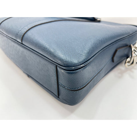 LOUIS VUITTON 2WAY Port Document Voyage PM Handbag blue WS31882