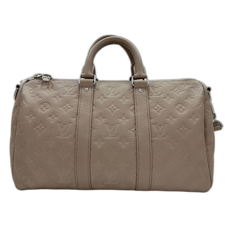 LOUIS VUITTON Taurillon Clemence 2WAY Keepall Bandoulire 35 Boston bag beige WS31885