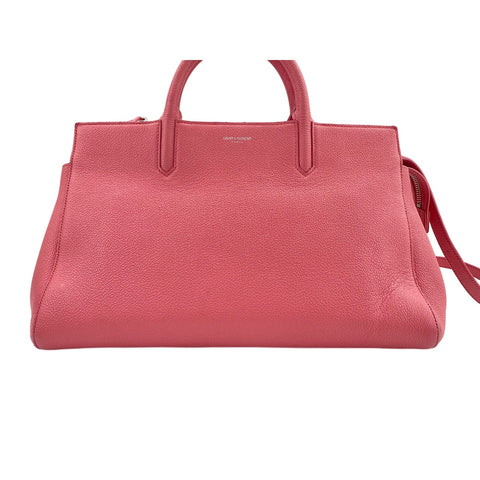 YVES SAINT LAURENT Leather 2-Way Bag Rive Gauche Handbag pink WS31886