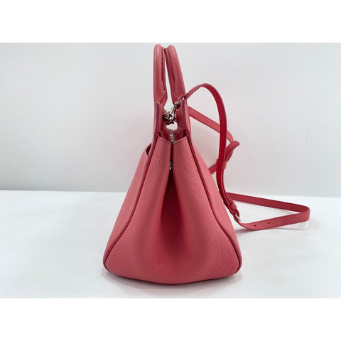 YVES SAINT LAURENT Leather 2-Way Bag Rive Gauche Handbag pink WS31886