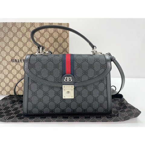 GUCCI 2WAY x Balenciaga The Hacker Project Handbag black WS31889