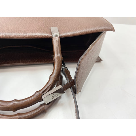 GUCCI 2WAY Bamboo Handbag Brown WS31892