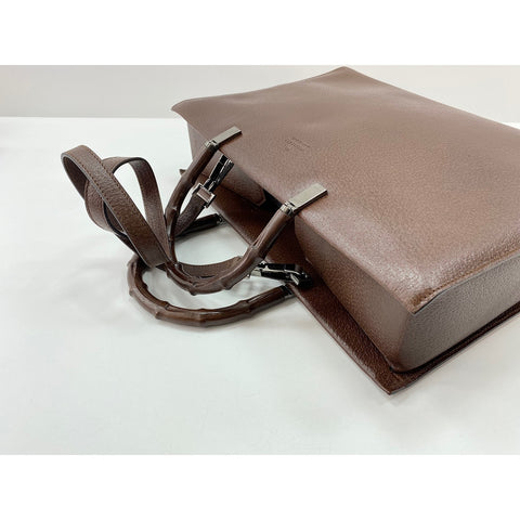 GUCCI 2WAY Bamboo Handbag Brown WS31892