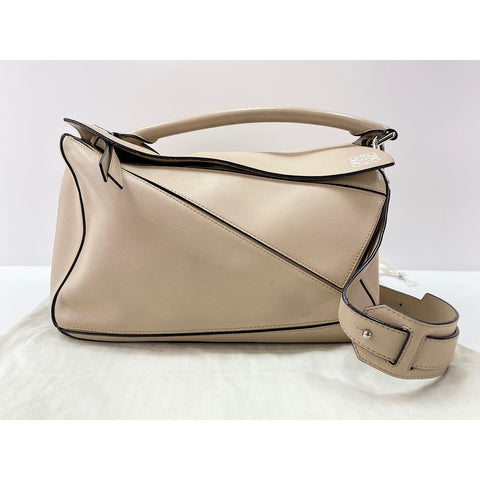 LOEWE 2-Way Puzzle Bag Handbag beige WS31896
