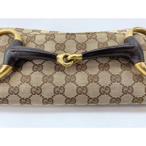GUCCI Horsebit Shoulder Bag Brown WS31897