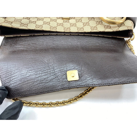 GUCCI Horsebit Shoulder Bag Brown WS31897