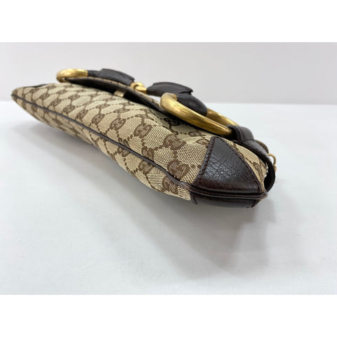 GUCCI Horsebit Shoulder Bag Brown WS31897