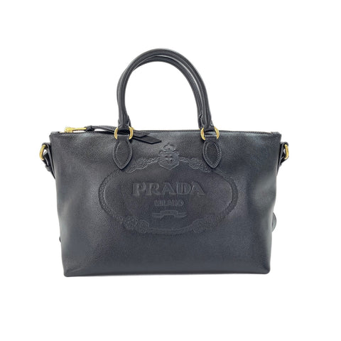 PRADA 2WAY Handbag black WS31899