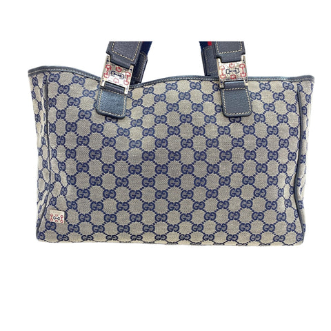 GUCCI Sherry line Handbag Navy WS31908