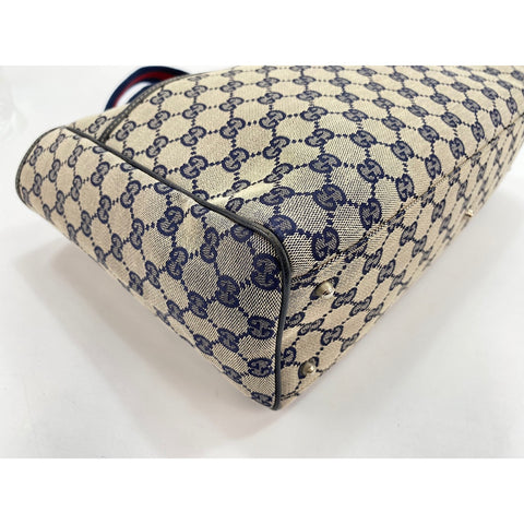 GUCCI Sherry line Handbag Navy WS31908