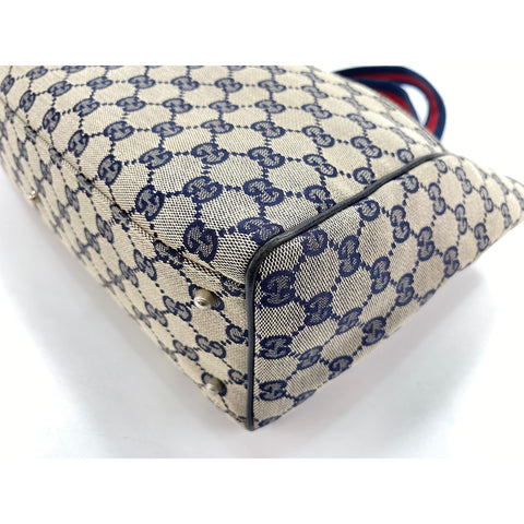 GUCCI Sherry line Handbag Navy WS31908
