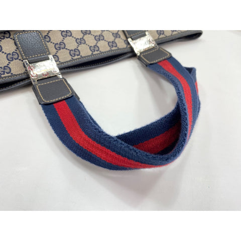 GUCCI Sherry line Handbag Navy WS31908
