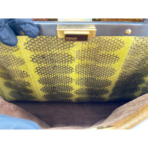 FENDI 2WAY Peekaboo Handbag Brown WS31913