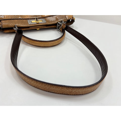 FENDI 2WAY Peekaboo Handbag Brown WS31913