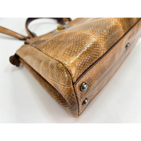FENDI 2WAY Peekaboo Handbag Brown WS31913