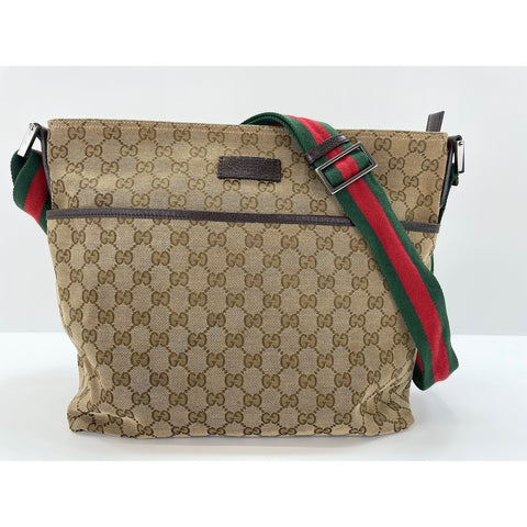 GUCCI Sherry line Shoulder Bag Brown WS31932