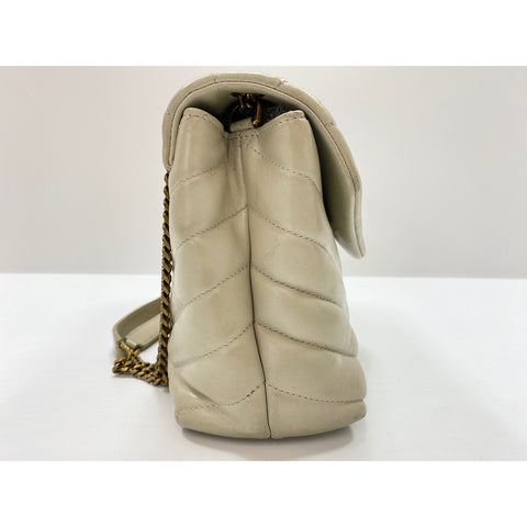 YVES SAINT LAURENT Lulu Small Shoulder Bag beige WS31934