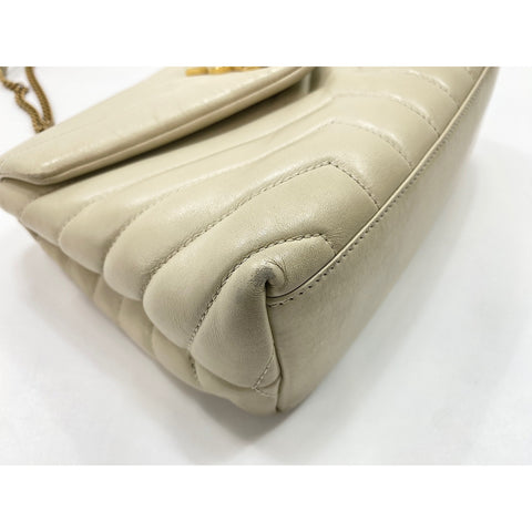 YVES SAINT LAURENT Lulu Small Shoulder Bag beige WS31934