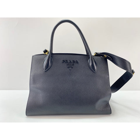 PRADA 2WAY Tote Bag black WS31936