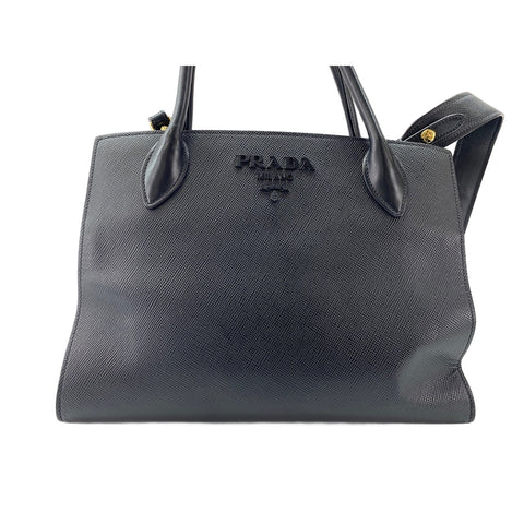 PRADA 2WAY Tote Bag black WS31936