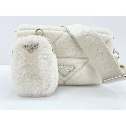PRADA Shoulder Bag white WS31945