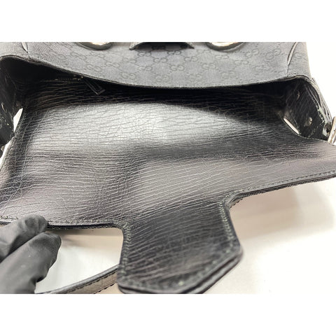GUCCI Horsebit Shoulder Bag black WS31950