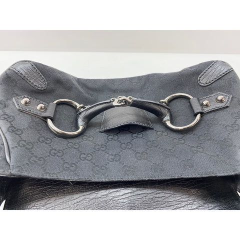 GUCCI Horsebit Shoulder Bag black WS31950