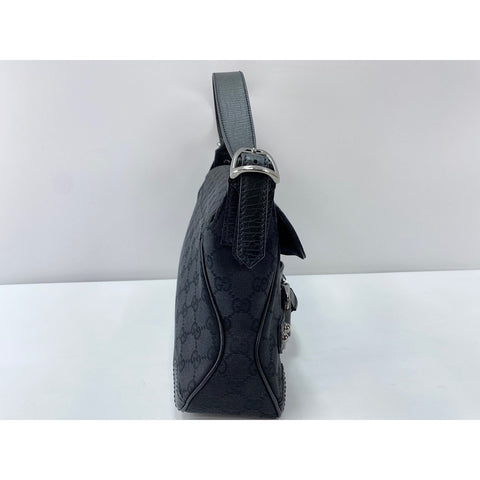 GUCCI Horsebit Shoulder Bag black WS31950