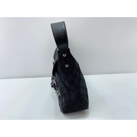 GUCCI Horsebit Shoulder Bag black WS31950