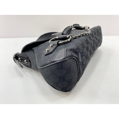 GUCCI Horsebit Shoulder Bag black WS31950