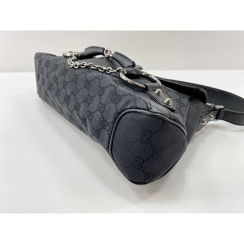 GUCCI Horsebit Shoulder Bag black WS31950