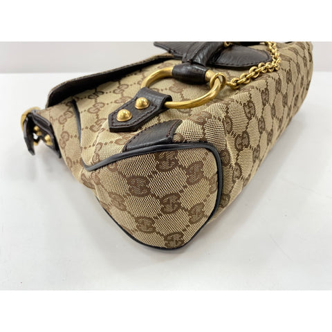 GUCCI Horsebit Shoulder Bag Brown WS31951