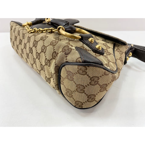 GUCCI Horsebit Shoulder Bag Brown WS31951