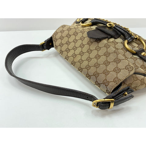 GUCCI Horsebit Shoulder Bag Brown WS31951