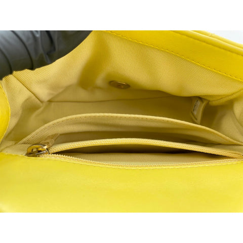 CHANEL Mini matrasse Shoulder Bag yellow WS31952
