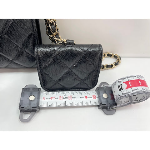 CHANEL Caviar skin Matelasse Shoulder Bag black WS31954