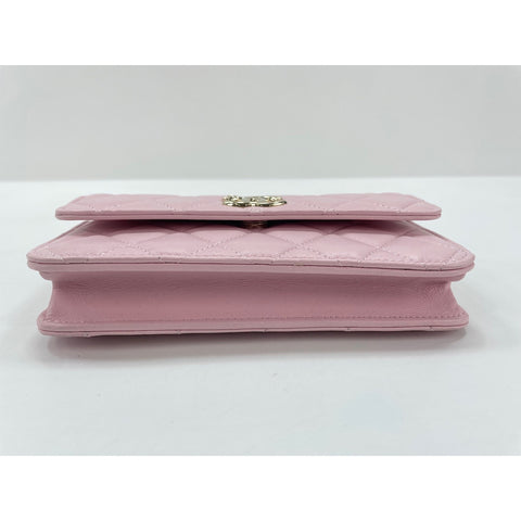 CHANEL 2-Way Matelass Handbag pink WS31955