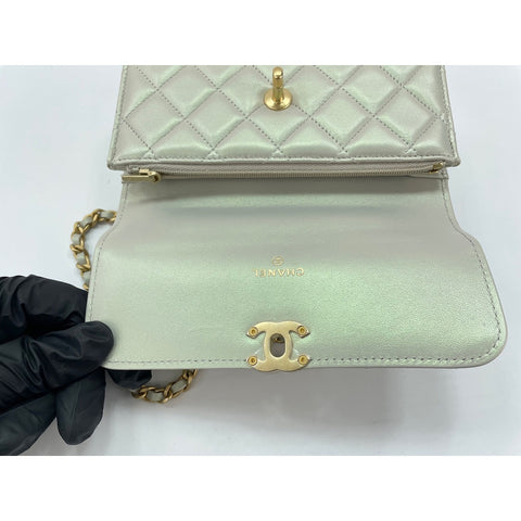CHANEL 2-Way Matelass Handbag white WS31956