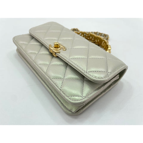 CHANEL 2-Way Matelass Handbag white WS31956