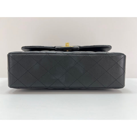 CHANEL Lambskin Matelasse23 Double Flap Shoulder Bag black WS31957