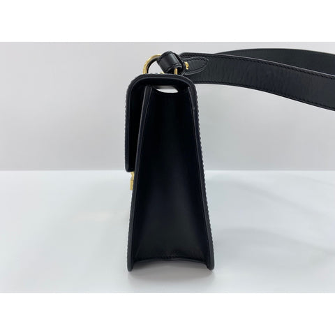 GUCCI Sylvie Cherie Line Shoulder Bag black WS31958