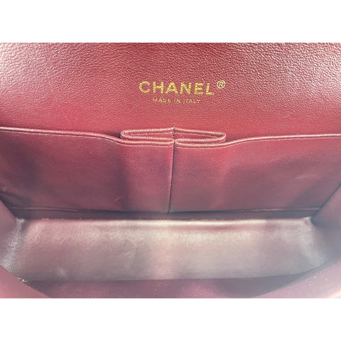 CHANEL Caviar Skin Matelasse Double Flap Shoulder Bag black WS31962