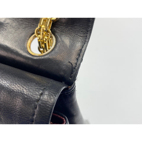 CHANEL Lambskin Matelasse Shoulder Bag black WS31964