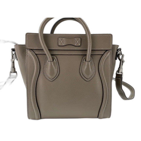 CELINE 2WAY Luggage Nano Handbag gray WS31969