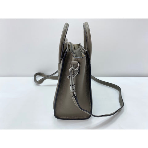 CELINE 2WAY Luggage Nano Handbag gray WS31969