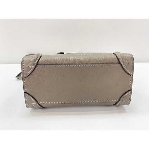 CELINE 2WAY Luggage Nano Handbag gray WS31969