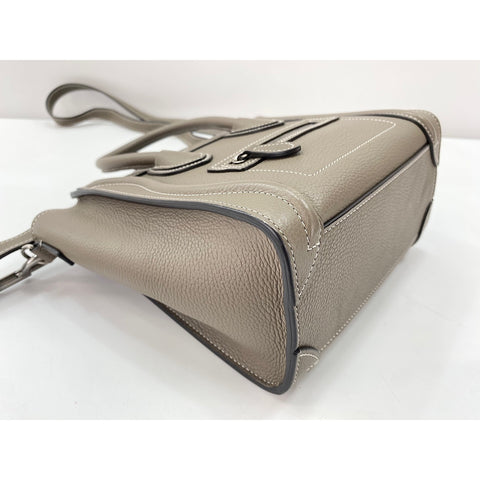 CELINE 2WAY Luggage Nano Handbag gray WS31969