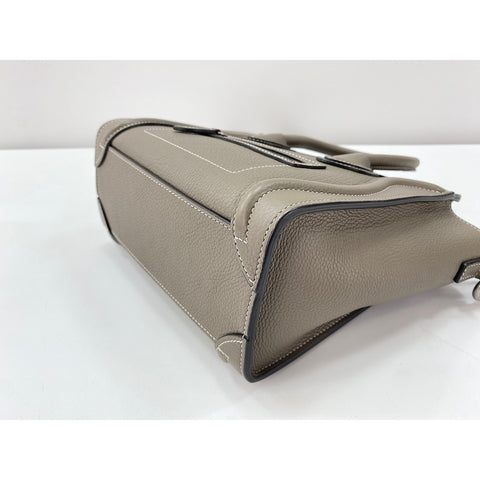 CELINE 2WAY Luggage Nano Handbag gray WS31969